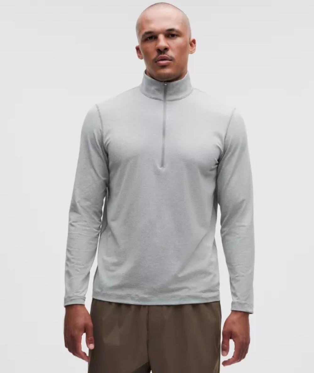 Lululemon Pullover Mens Medium Soft Jersey Half Zip Athletic Lightweight Travel